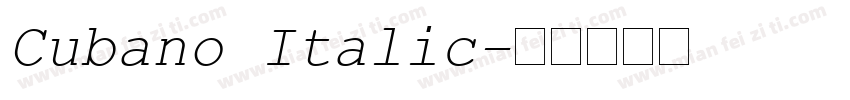 Cubano Italic字体转换